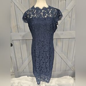 Navy & Lace Formal Dress NWT, Merokeety Brand, Size Large,